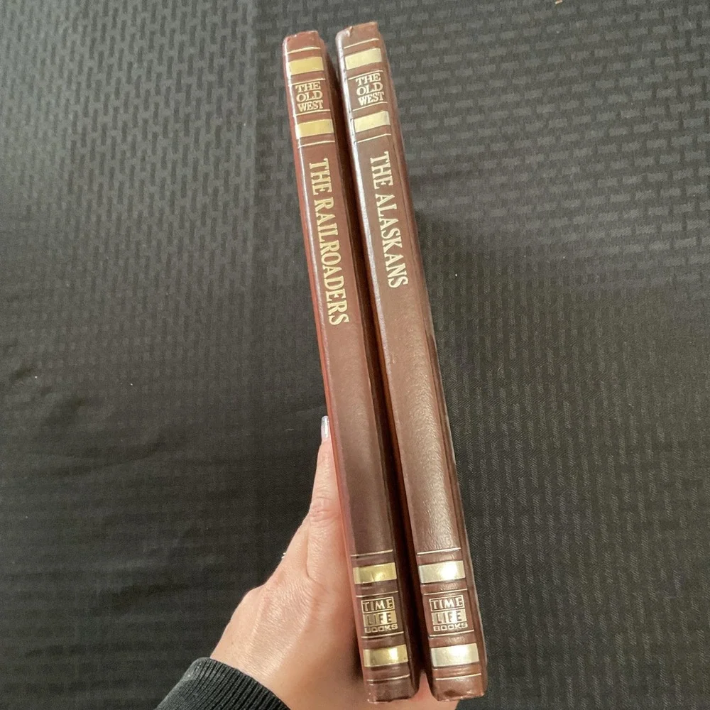Vintage The Old West Time-Life‎ The Alaskans Railroaders 2 Vol Brown HC Set